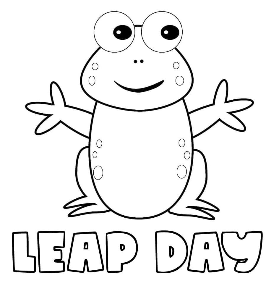 Free Printable Leap Day coloring page Download, Print or Color Online