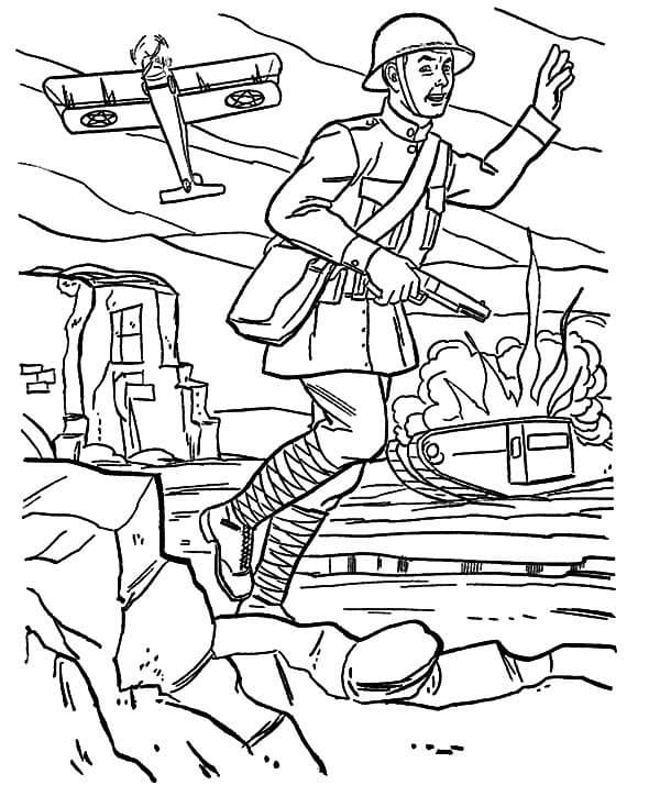 Free Printable War coloring page