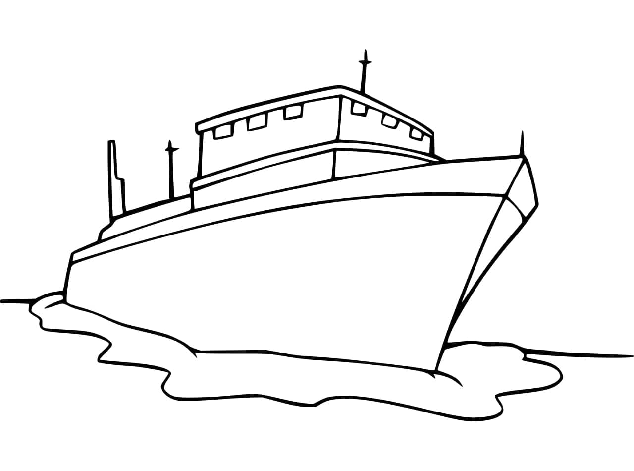 Free Yacht coloring page