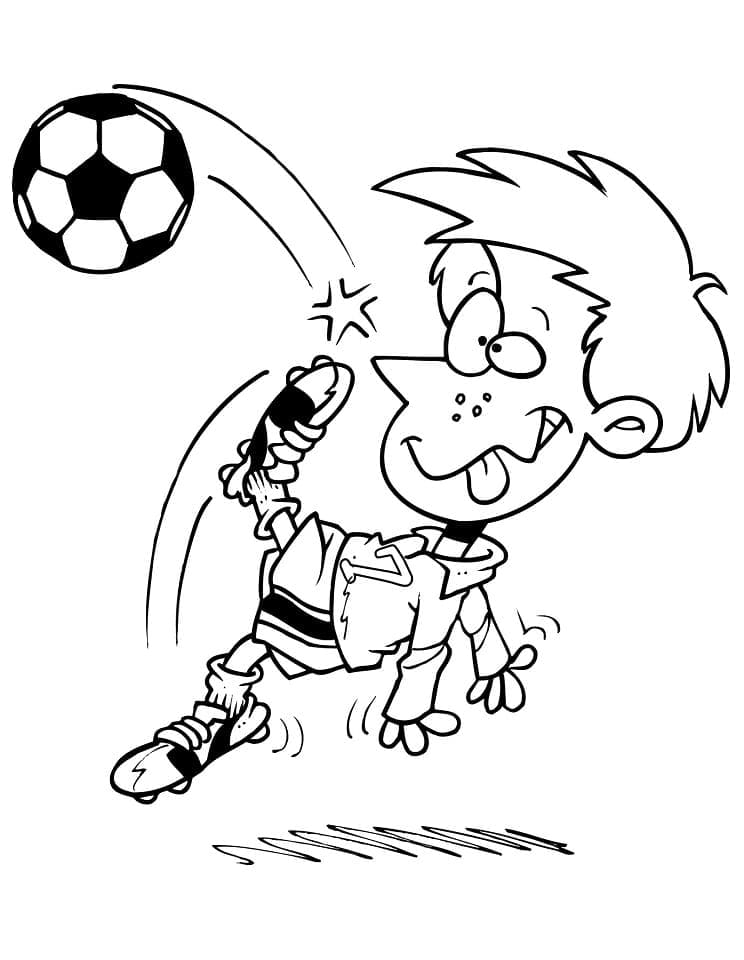 Funny Boy Plays Soccer