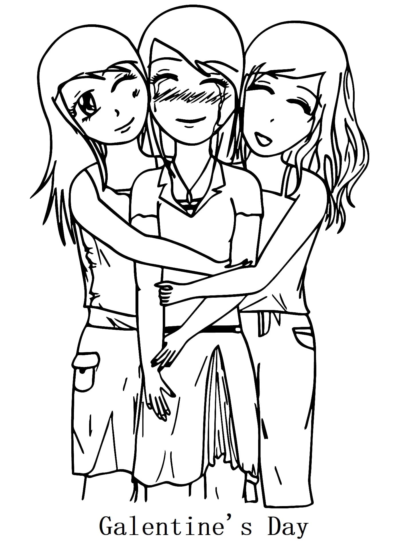 Galentine’s Day Image coloring page