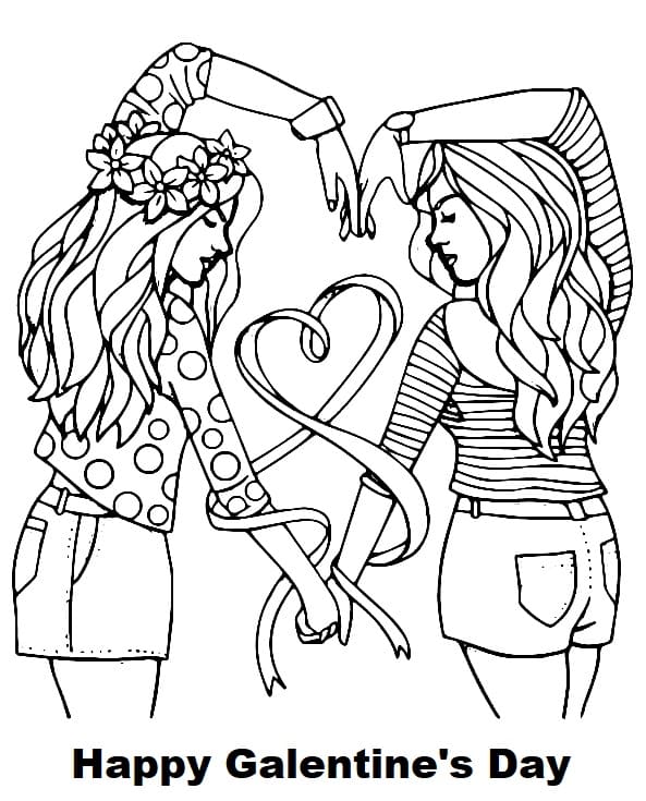 Galentine’s Day coloring pages