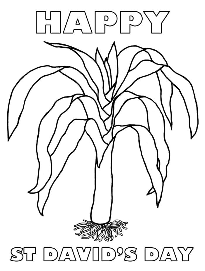 Happy St. David’s Day coloring page