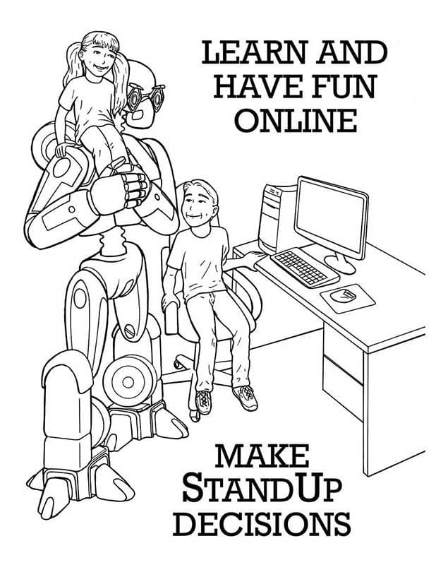 Internet Safety Printable Coloring Page Download Print Or Color Online For Free