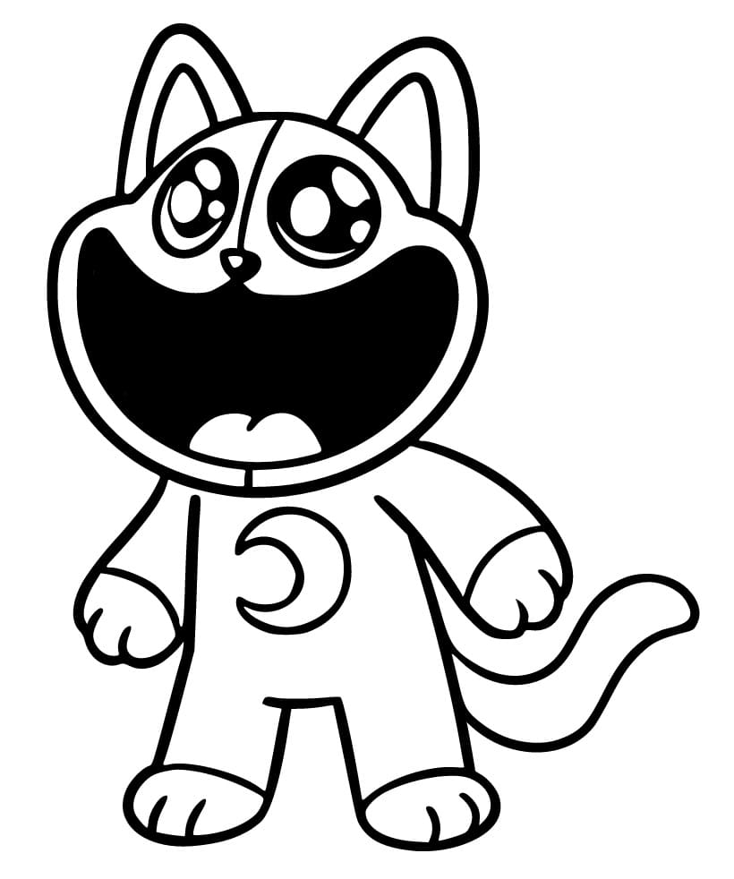 Kawaii Catnap coloring page