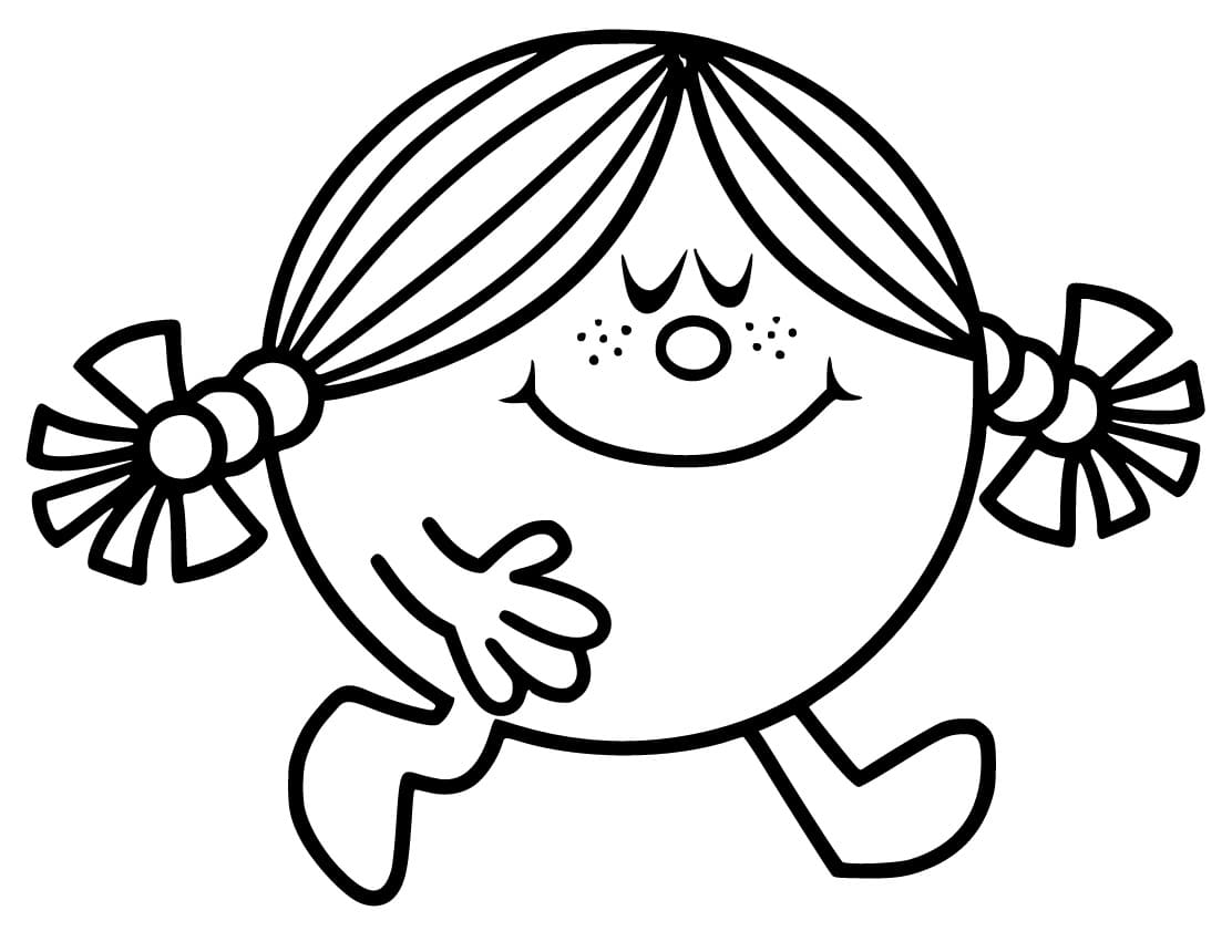 Little Miss Sunshine is Smiling coloring page