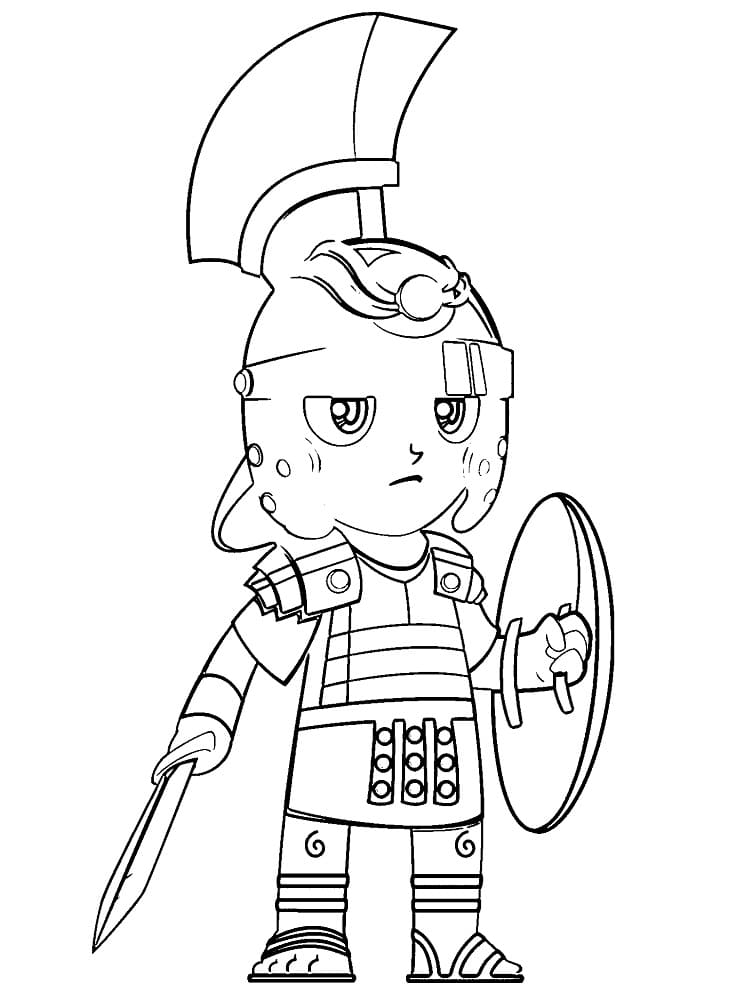 Little Roman Soldier coloring page