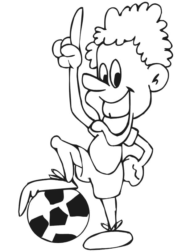 Little Soccer Player coloring page