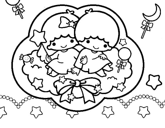 Little Twin Stars Printable For Kids coloring page - Download, Print or ...