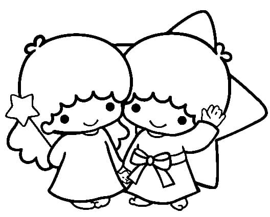 Little Twin Stars coloring pages - ColoringLib