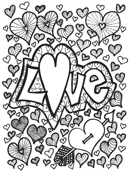 Love for Teens coloring page