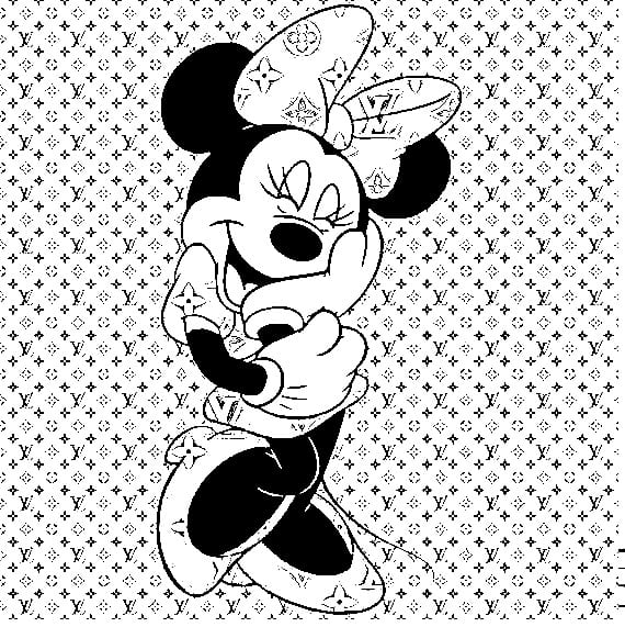 Minnie Mouse Louis Vuitton coloring page