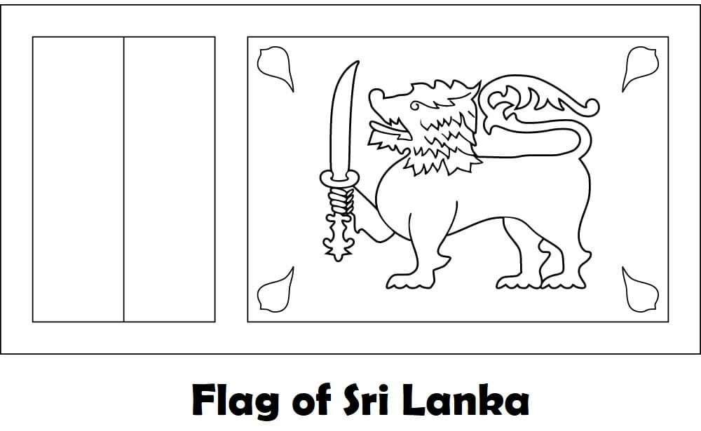 Print Flag of Sri Lanka