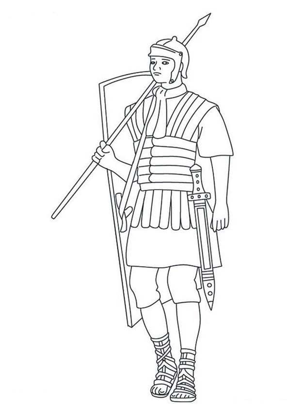 Printable Roman Soldier