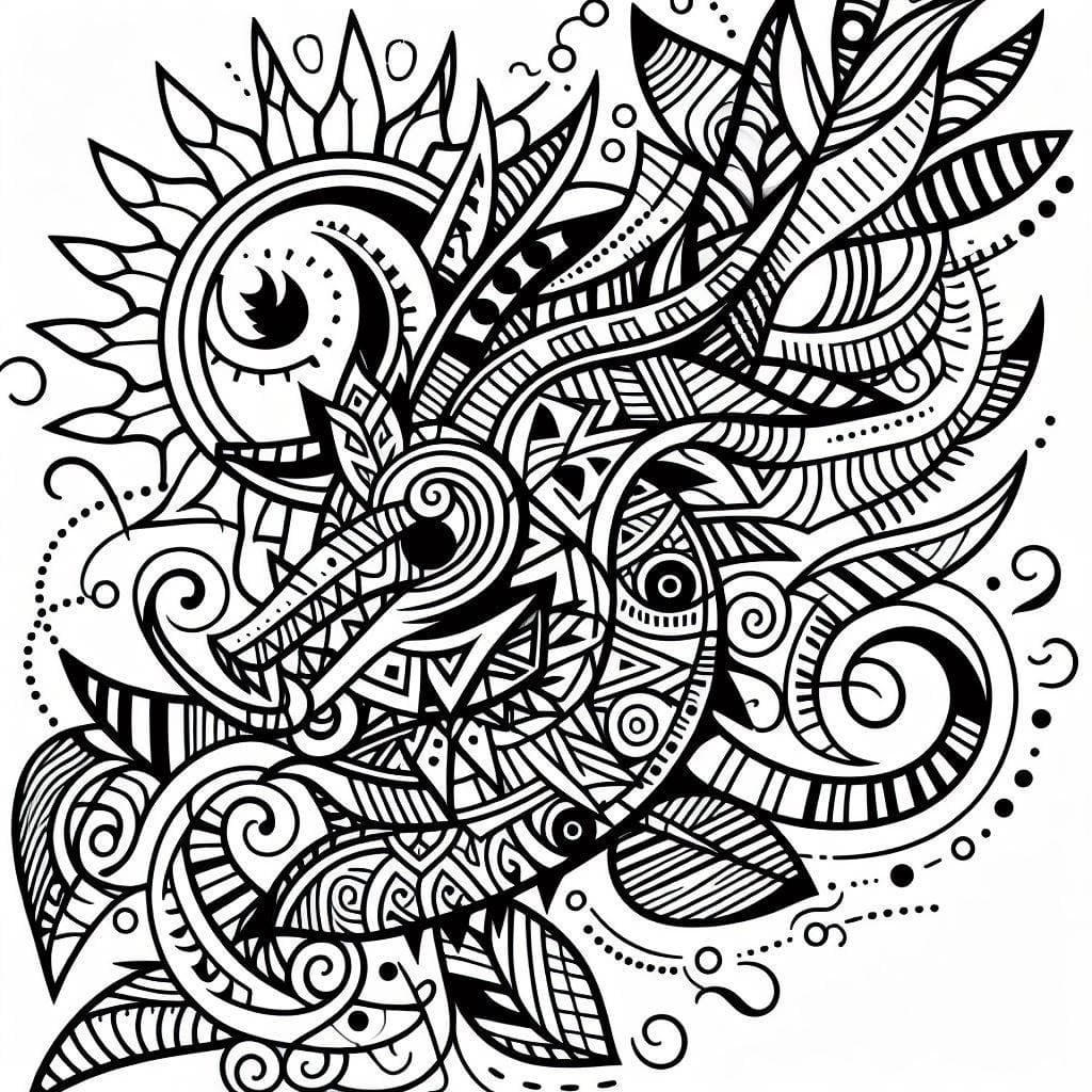 Tribal coloring pages