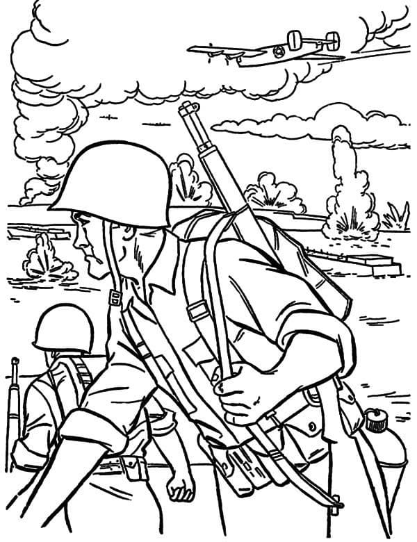 Printable War coloring page