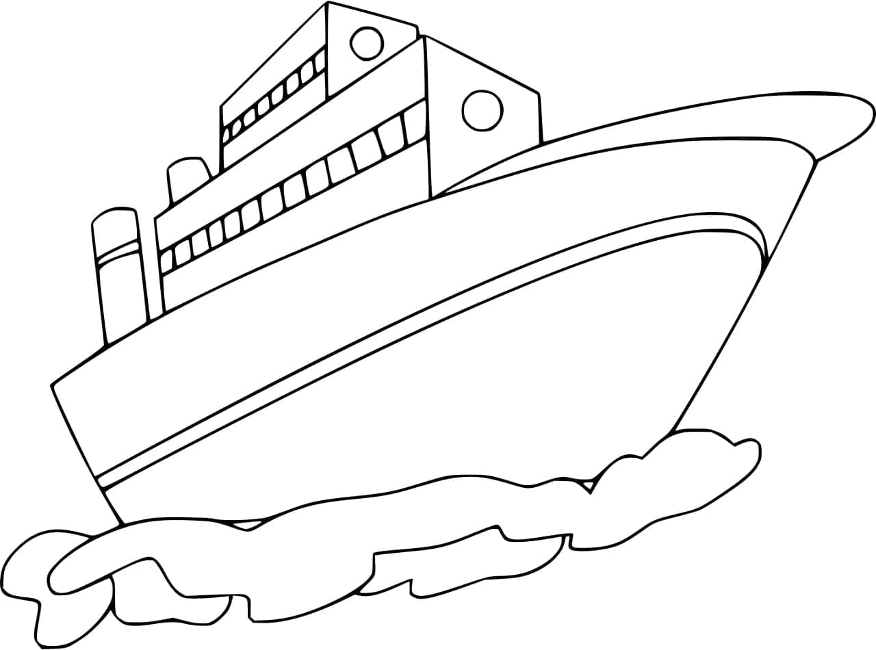Printable Yacht coloring page