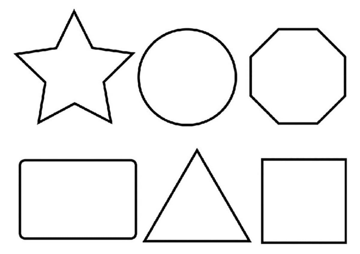 Simple Shapes for Third Grade coloring page