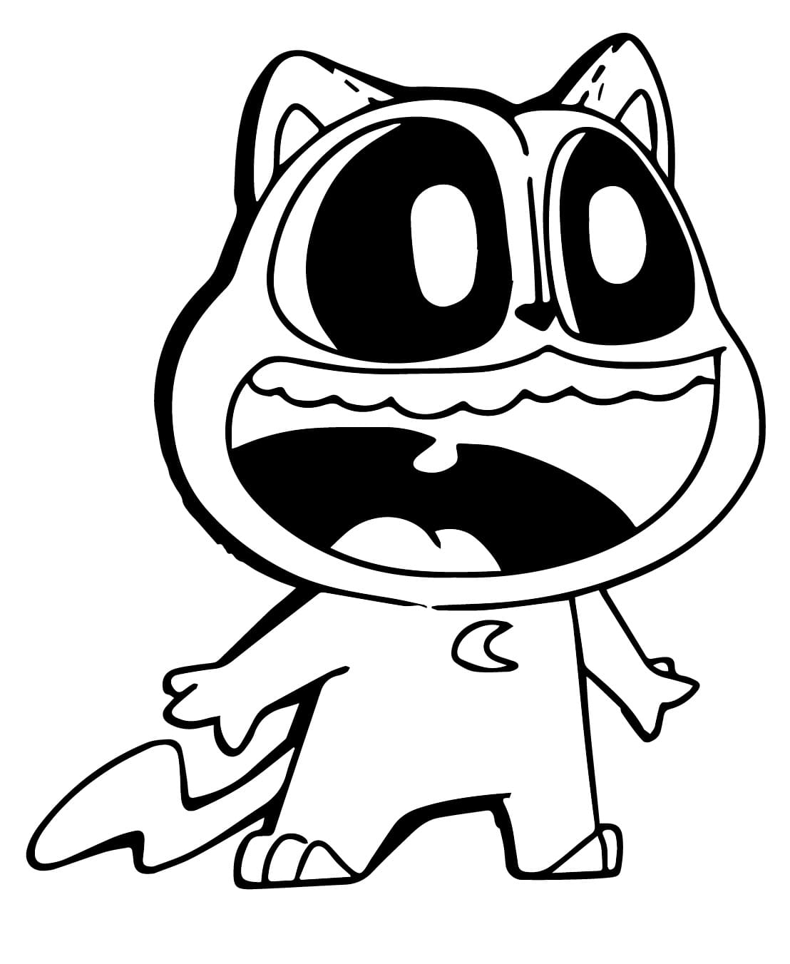 Surprised Catnap coloring page