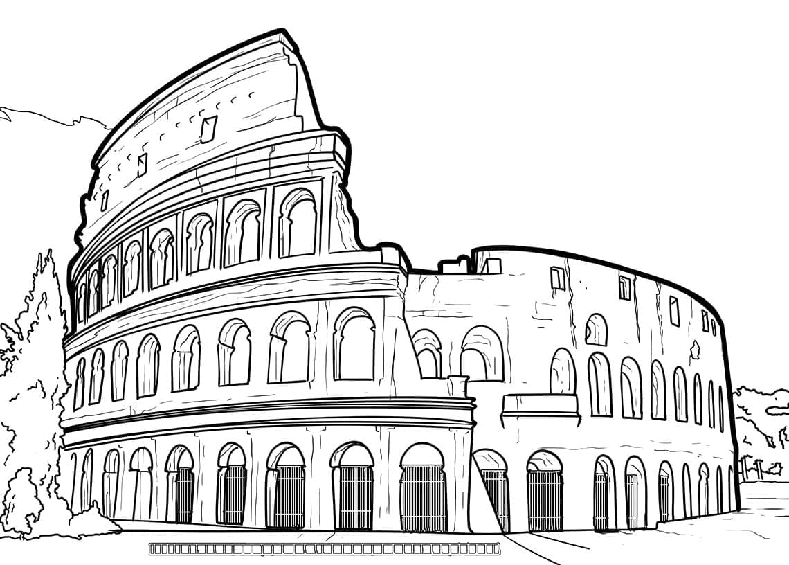 The Coliseum coloring page