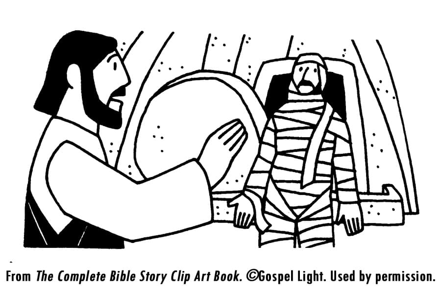 The Raising of Lazarus coloring page