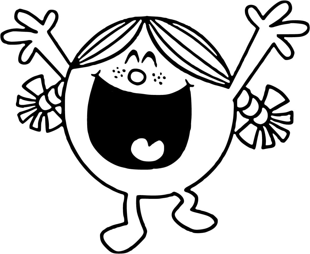 Very Happy Little Miss Sunshine coloring page