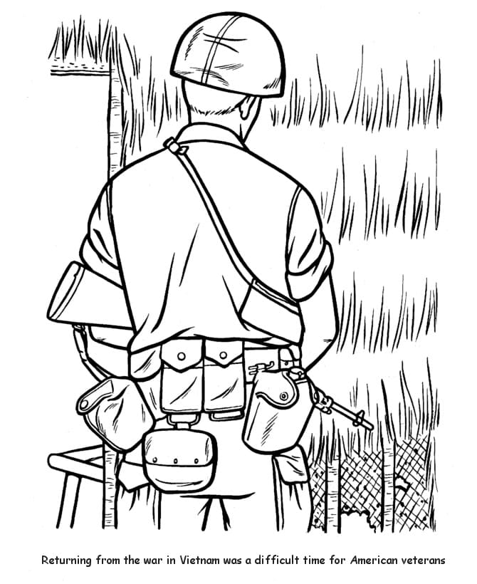 Vietnam War coloring page