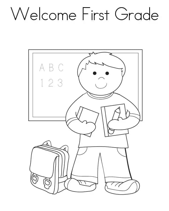 Welcome First Grade coloring page