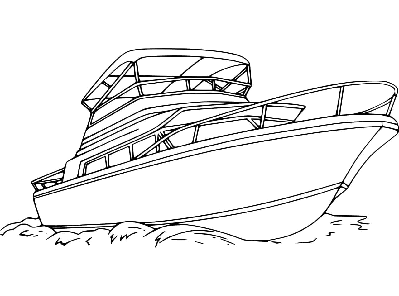Yacht Image coloring page