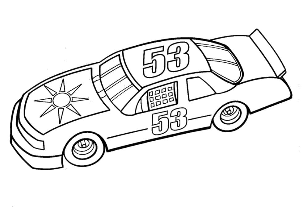 A Rally Car coloring page