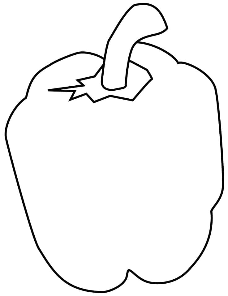 A Simple Bell Pepper coloring page