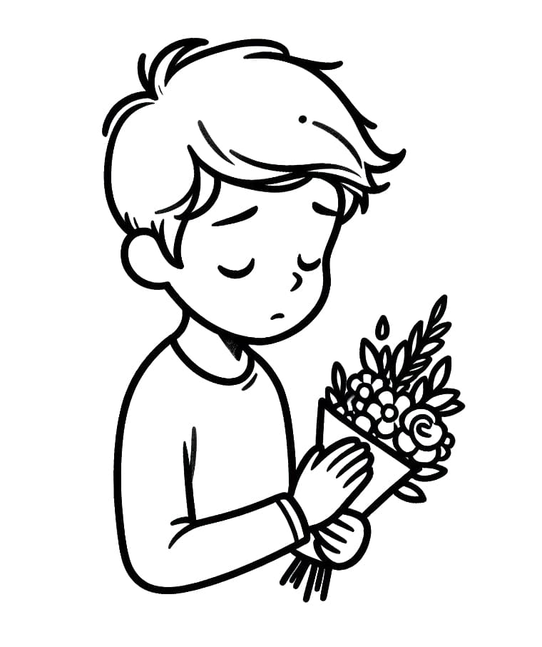 A Sympathy Boy coloring page