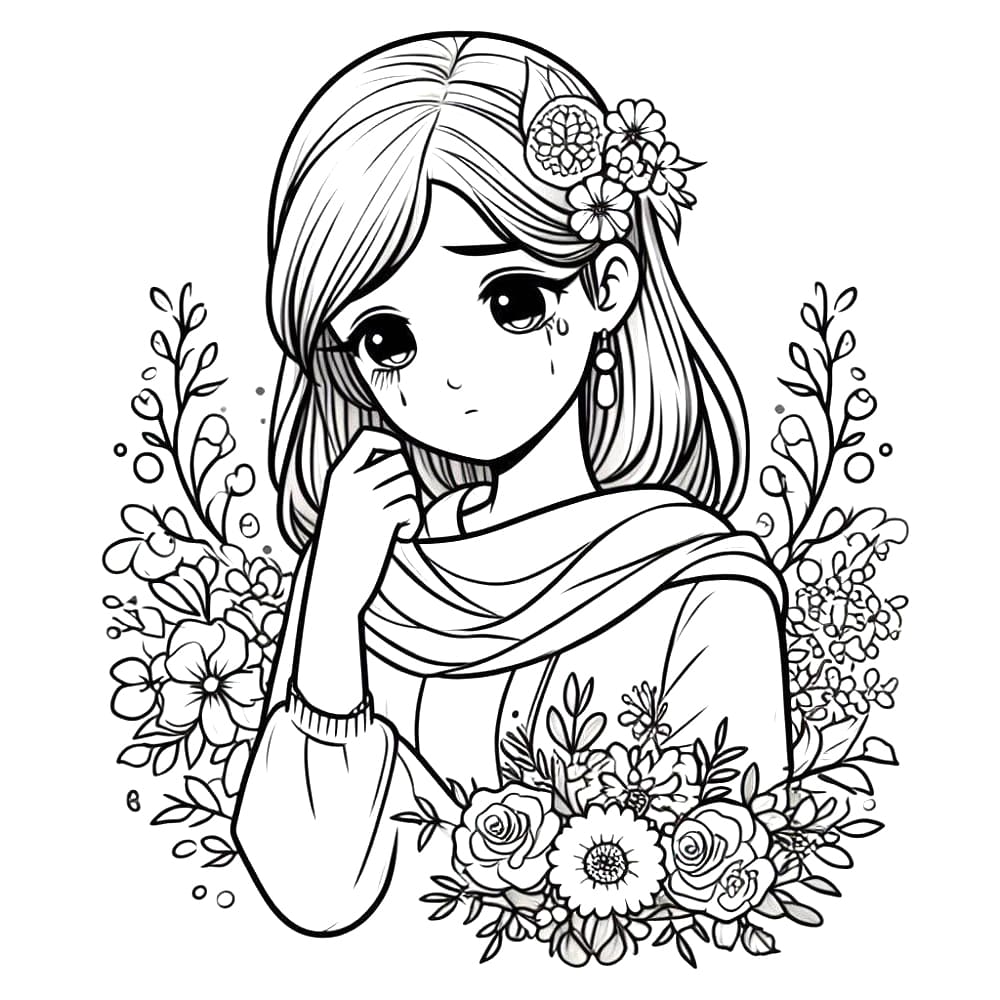 A Sympathy Girl coloring page