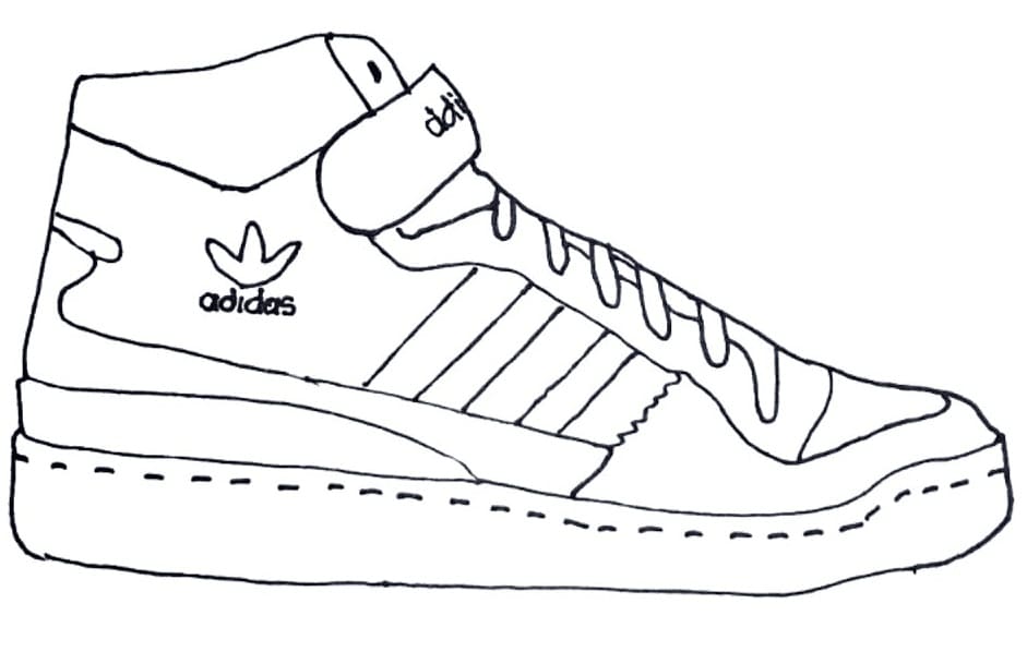 Adidas Shoes coloring page