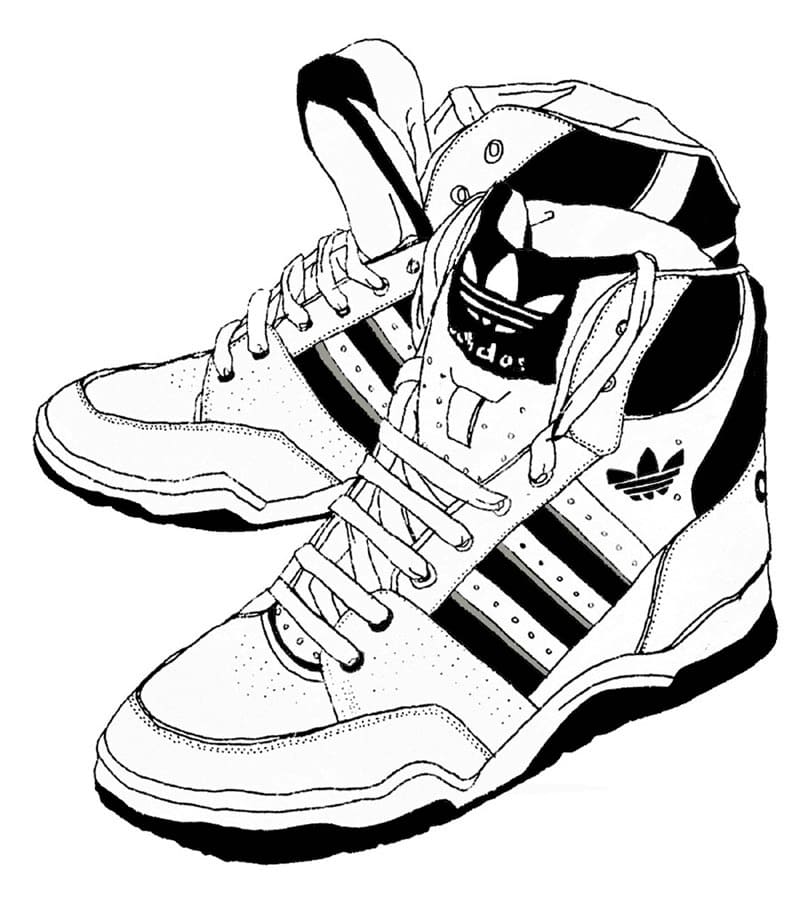 Adidas Sneakers coloring page