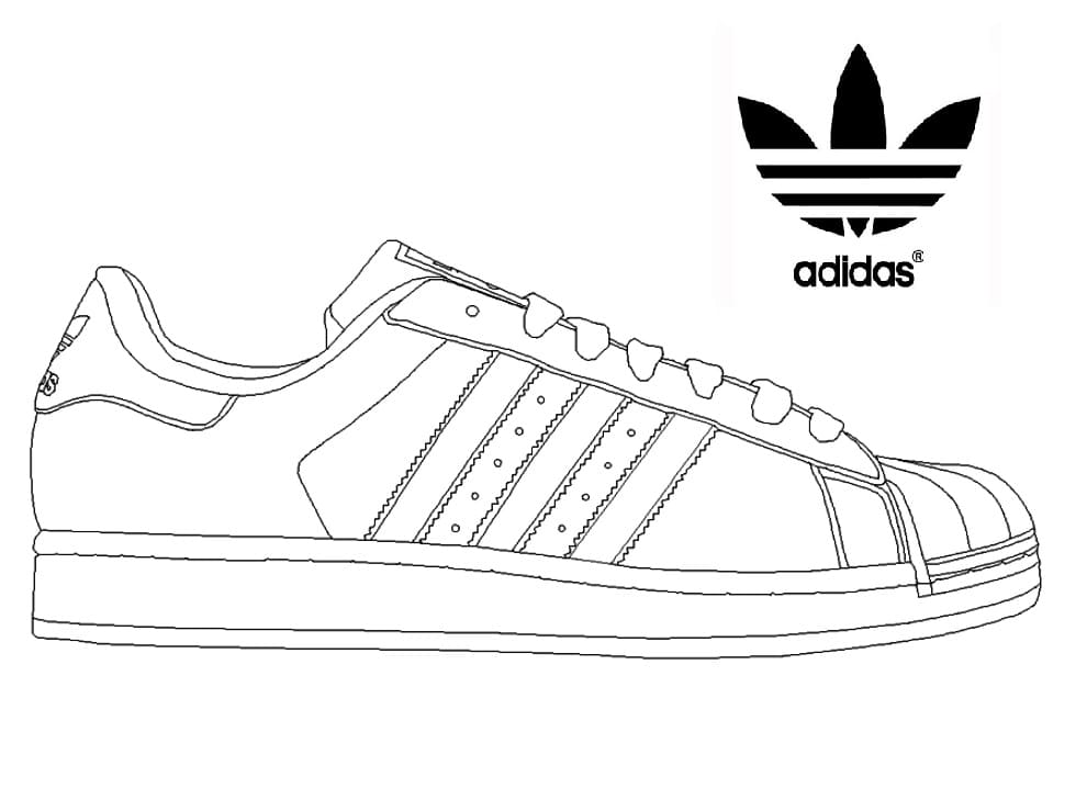 Adidas Superstar coloring page