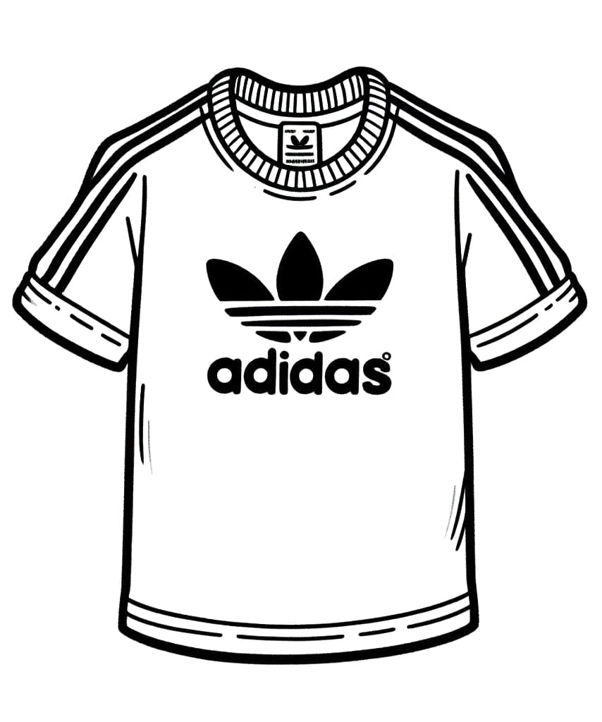 Adidas T-Shirt coloring page