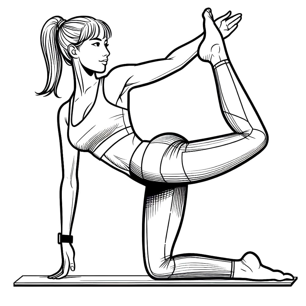 Aerobics Free Printable coloring page