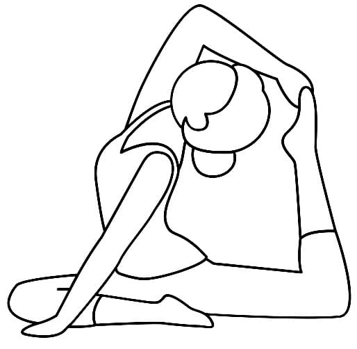 Aerobics Pose coloring page