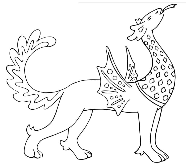 Alebrije Beast coloring page