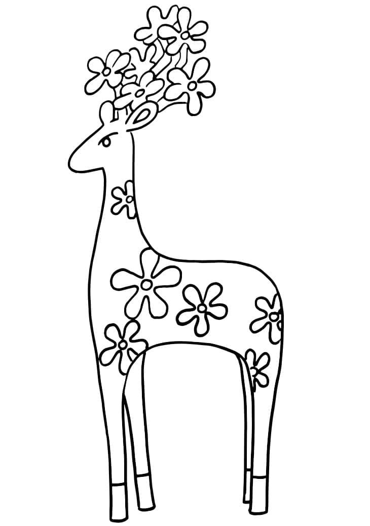 Alebrije Deer coloring page