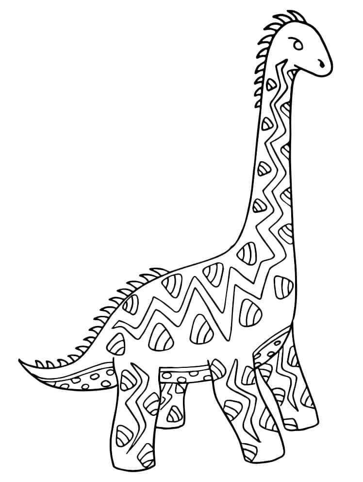 Alebrije Dinosaur coloring page