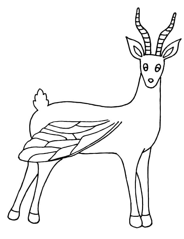 Alebrije Gazelle coloring page