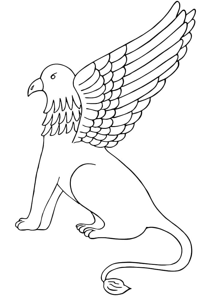 Alebrije Griffin coloring page