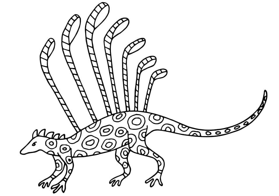 Alebrije Image coloring page