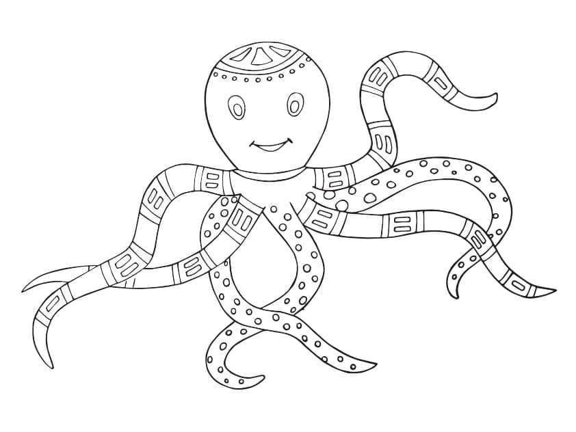 Alebrije Octopus coloring page