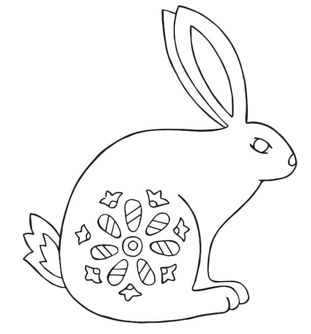 Alebrije Rabbit coloring page