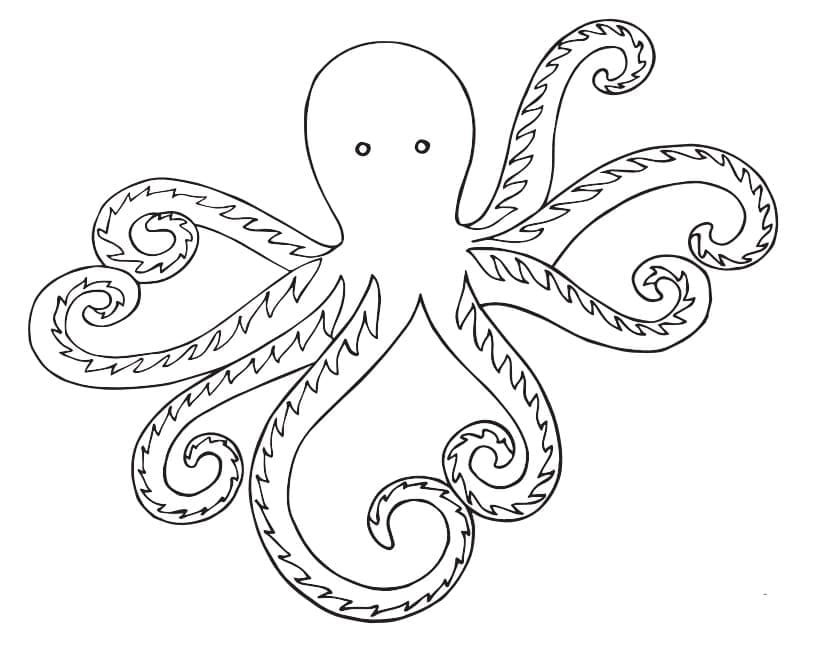 Alebrijes Octopus coloring page