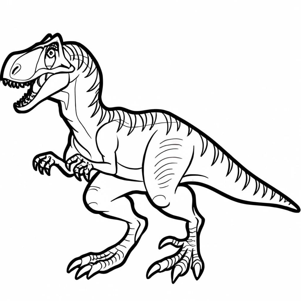 A Allosaurus coloring page - Download, Print or Color Online for Free