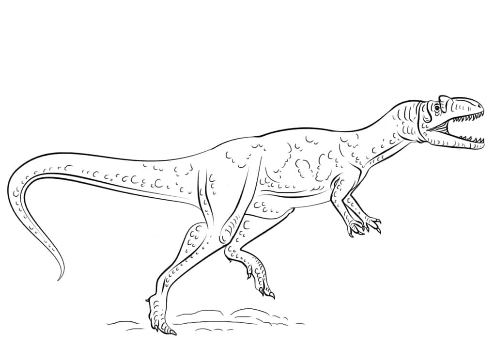 Allosaurus Free Printable coloring page